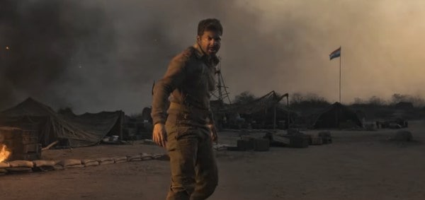 Varun Dhawan in a still from Border 2.