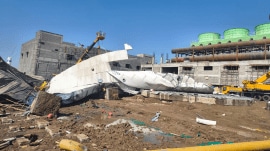 The water tank, with a capacity of around 150 kilolitres, was undergoing testing when it burst.