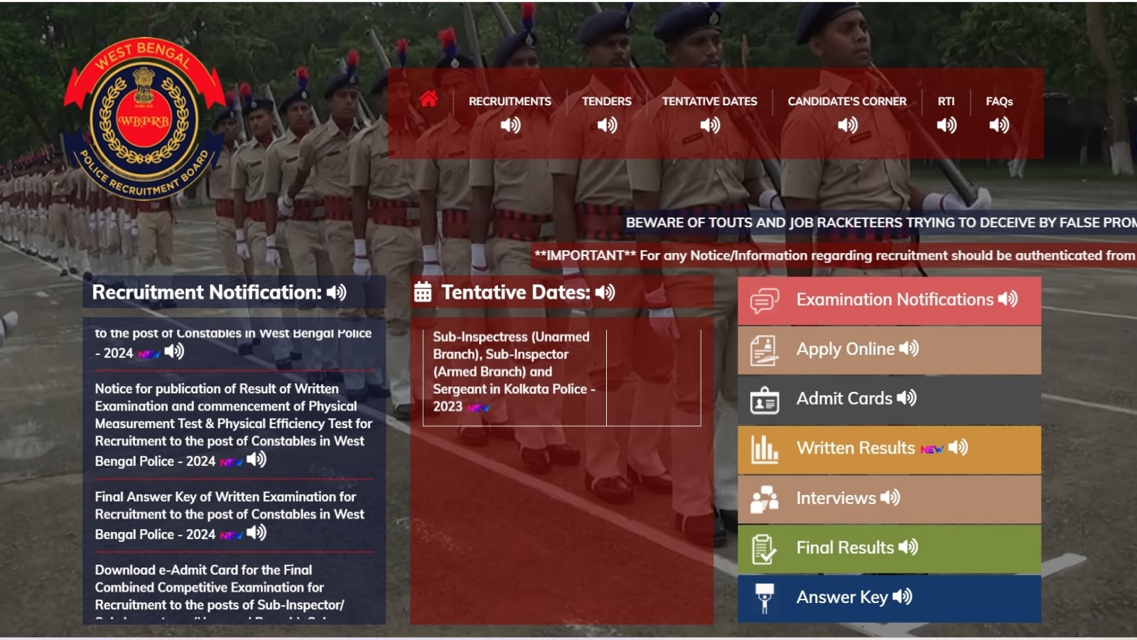 WBP Constable Result 2025 Declared: Websites to check score at wbpolice.gov.in, prb.wb.gov.in