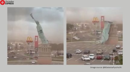 Statue of Liberty falls down in Brazil