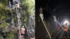 Officials said that the trial run of an electric locomotive was completed successfully on December 28, marking the completion of the project.