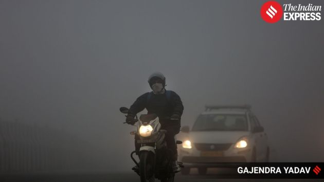 Vehicles were seen using hazard lights