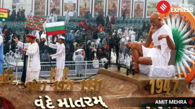 Tableaux and military vehicles rolled down Kartavya Path