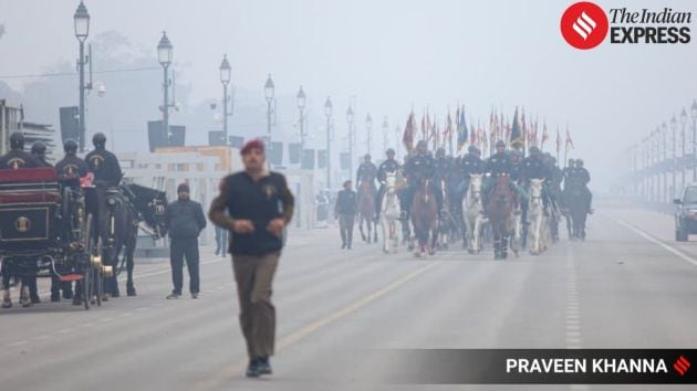 Rehearsals were held under heightened security arrangements along Kartavya Path