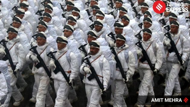 Security arrangements were in place along Kartavya Path