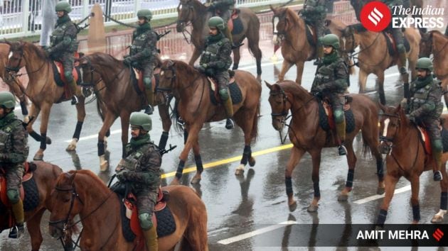The full-dress rehearsal marked the final major preparatory exercise before the Republic Day Parade