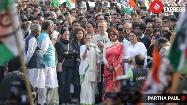 West Bengal Chief Minister Mamata Banerjee on Friday led a protest march against searches by the Enforcement Directorate (ED)