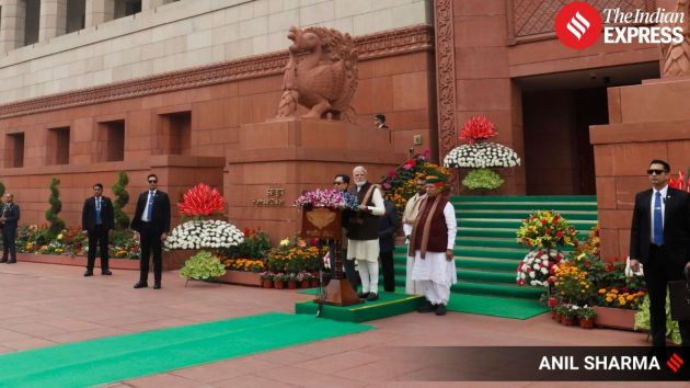 Prime Minister Narendra Modi spoke to the media at the Parliament House complex during the Budget Session 2026