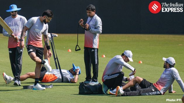 The Indian squad was seen focusing on batting, bowling and fielding drills