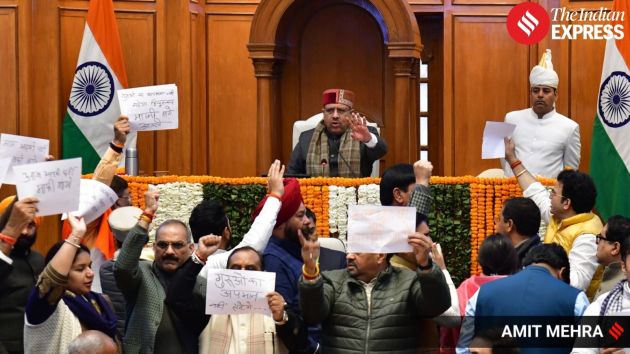 Speaker Vijender Gupta was forced to adjourn the House twice