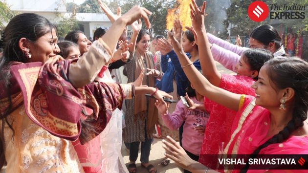 The campus witnessed joyful dancing as students celebrated the festival through movement and music
