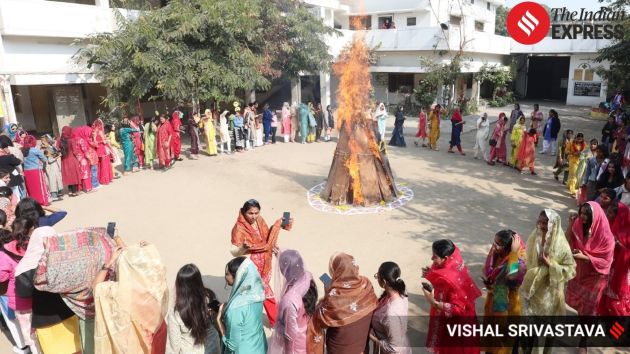 Faculty members joined the students in the open space reflecting shared participation and festive spirit.