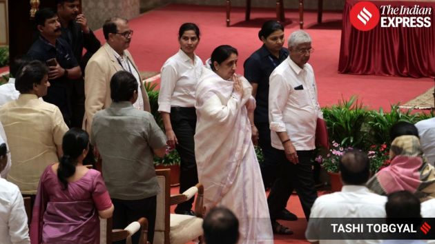 Sunetra Pawar was sworn in as Maharashtra’s first woman Deputy Chief Minister during a low-key ceremony