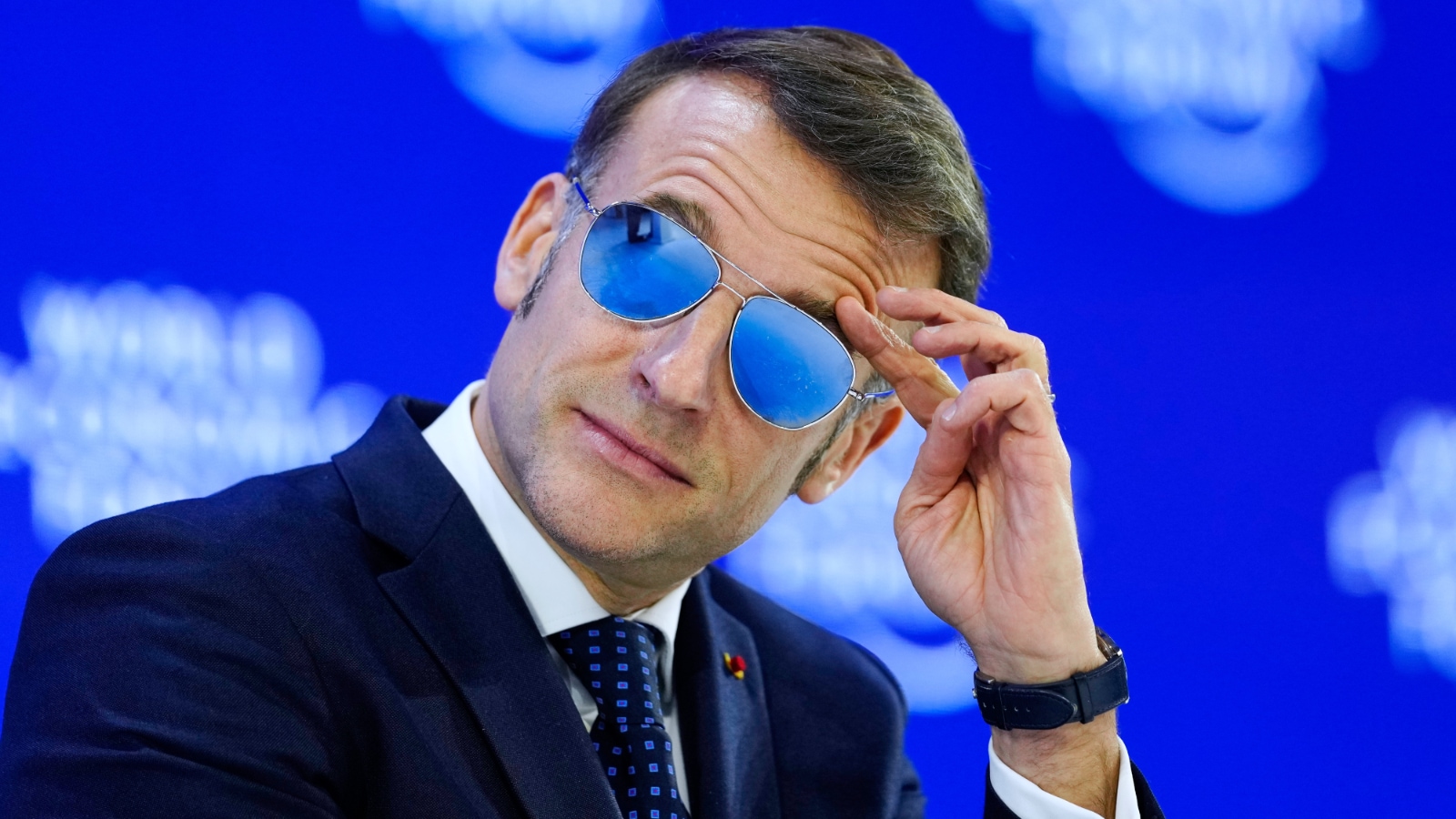 Trump mocks Macron’s sunglasses in Davos speech