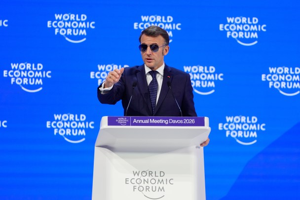 Here is why French President Emmanuel Macron was wearing sunglasses at WEF Davos