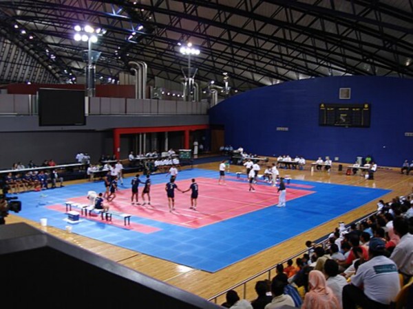 A kabaddi court at the 2006 Asian Games (Wikipedia)