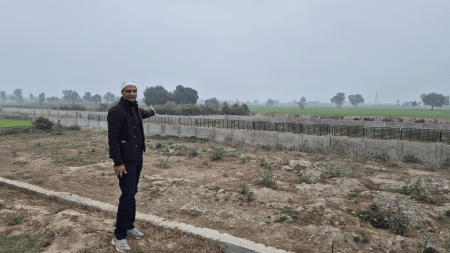 Abohar MLA Sandeep Jakhar at the location meant for MGNREGA project