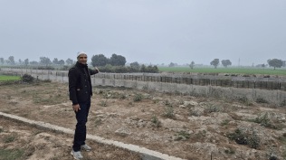 Abohar MLA Sandeep Jakhar at the location meant for MGNREGA project