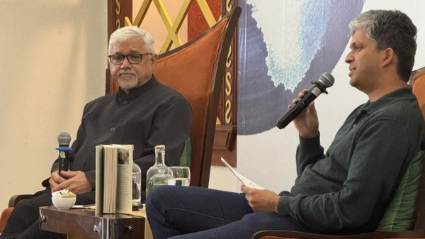  Amitav Ghosh and Keshava Guha at the event. 