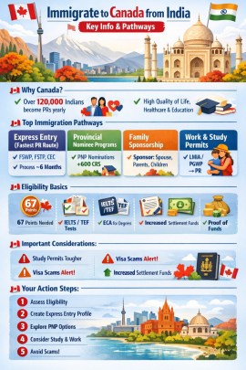 Immigrate to Canada from India key info and pathways