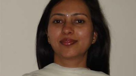 JNU professor Sangeeta Bansal speaks on air pollution in the Indo Gangetic Plains at the annual economic conference in Ahmedabad