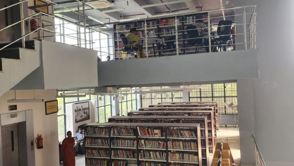 The library houses a collection of over 25,000 books overing academic subjects, reference material, and preparation resources for competitive examinations. (Express Photo) 