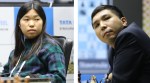 Carissa Yip and Wesley So claimed the Tata Steel Chess India blitz titles in Kolkata. (Express Photo by Partha Paul)
