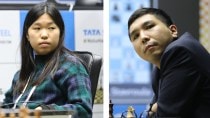 Carissa Yip and Wesley So claimed the Tata Steel Chess India blitz titles in Kolkata. (Express Photo by Partha Paul)