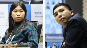 Carissa Yip and Wesley So claimed the Tata Steel Chess India blitz titles in Kolkata. (Express Photo by Partha Paul)