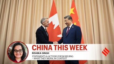 Canadian Prime Minister Mark Carney and Chinese President Xi Jinping.