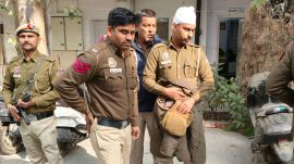 Head Constable Jal Singh and Constable Vikram. (Express Photo)