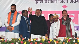 Nitish Kumar, biahar cm nitish kumar, Samriddhi Yatra, nitish kumar Samriddhi Yatra, Nitish job pitch, Nitish kumar job pitch, Baba Bateshwar Nath Dham, Indian express news, current affairs