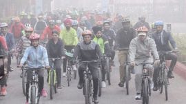 Delhi cyclists