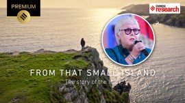 A historical consultant on From That Small Island: The Story of the Irish, Jane Ohlmeyer reflects on Ireland’s dual position as both colonised and complicit. (Credit: COCO Content production company/Jaipur Literature Festival)