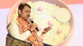 Devendra Fadnavis, Devendra Fadnavis government, Nitin Gadkari, Nagpur, Fadnavis hails Gadkari's role in development of Mumbai, Raj Thackeray, Mumbai news, Maharashtra news, Indian express, current affairs