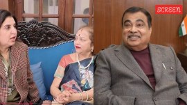 Nitin Gadkari, Kanchan Gadkari and Farah Khan