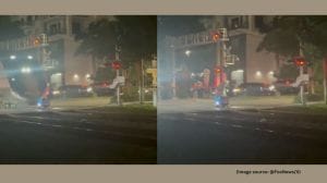 The incident occurred on Thursday, January 15, when the robot malfunctioned while crossing the tracks