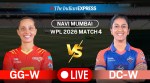 WPL 2026, DC-W vs GG-W Live Cricket Score