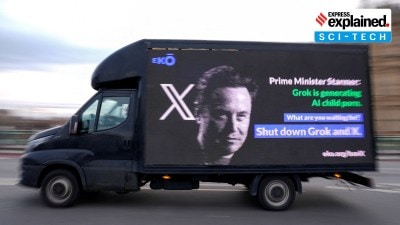 A mobile billboard in London