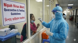 West Bengal issues Nipah virus advisory after two nurses test positive, outlines precautions for patients, caregivers and health workers (Photo generated with Gemini for representation)