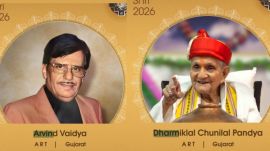Five eminent personalities from Gujarat, including actor-director Arvind Vaidya, have been selected for the Padma Shri for contributions to art, social service and literature. (Source: PIB)