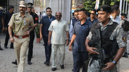 West Bengal Governor CV Ananda Bose on Thursday night received a death threat email. (Express photo by Partha Paul)