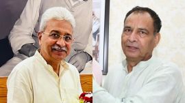 Haryana Congress president Rao Narender Singh (left) and Haryana BJP president Mohan Lal Badoli. (Photo: X/@MohanLal_Badoli/@RaoNarenderS)