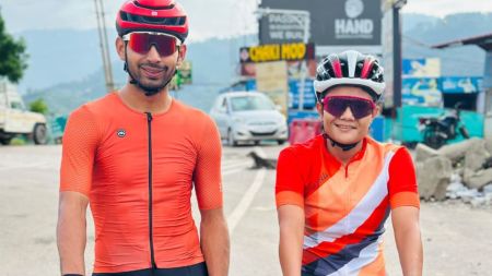 Indian Air Force cyclist Sahil Kumar surprises many by praising the Pune Grand Tour route in fluent Marathi after the prologue race.