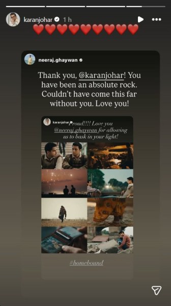 Neeraj Ghaywan's Instagram Stories.