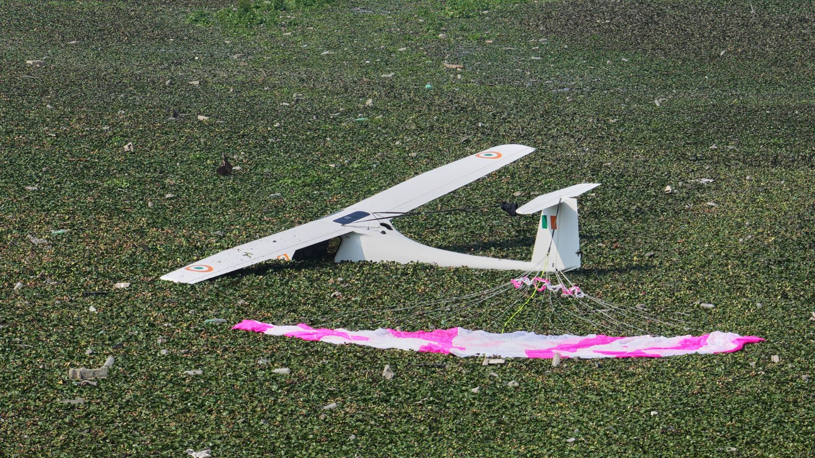 IAF trainee aircraft crashes into pond in Prayagraj: Video