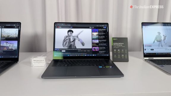 Samsung Galaxy Book6 Ultra, is powered by a six-speaker system with Dolby Atmos and force-cancelling woofers to deliver more immersive sound for media playback and calls. (Image: Express Image)