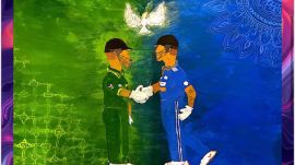 The paintings received from children from both countries every year reflect how the current events involving both countries affect their thought process.