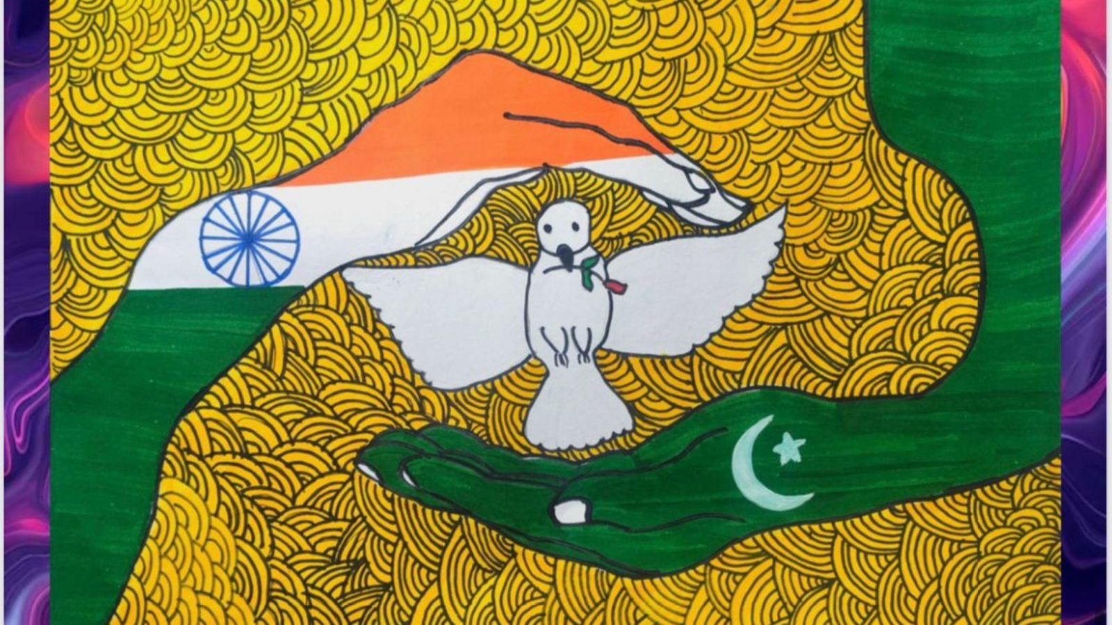 An artwork by one of the kids.