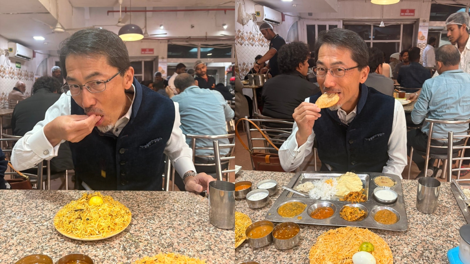 Japanese ambassador ONO Keiichi tries eating Biryani ‘like sushi’ in Delhi: ‘It tastes even better’